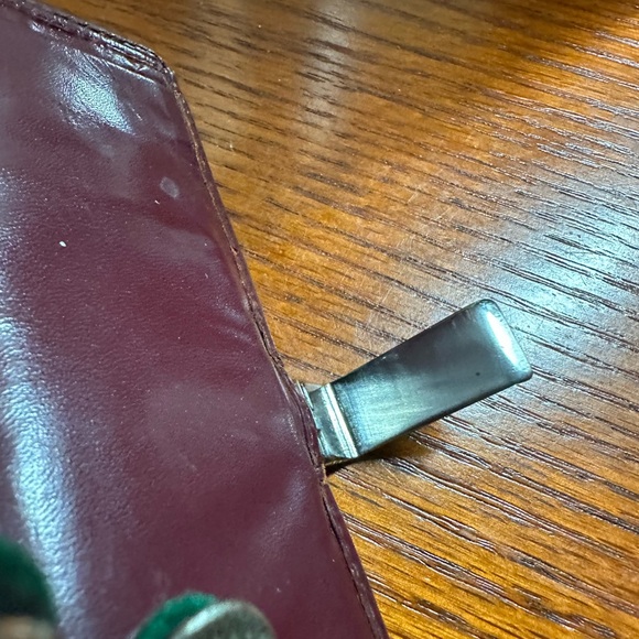 Prada Deep Red Leather Wallet VINTAGE - Picture 14 of 15